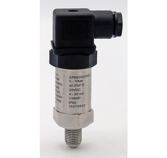Relative pressure transmitter, 1/4" BSP, 24VDC Relative pressure 0-10 bar