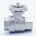 Stainless ball valve, 2- pieced with mounting plate for actuator | 3/4”