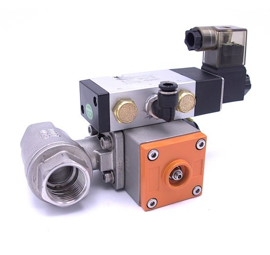 Pneumatic drive, double acting