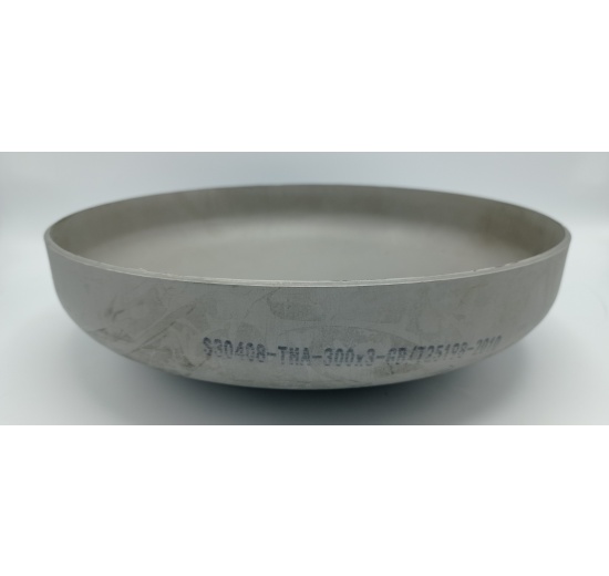 Stainless Steel Dished Bottom DN300 (306x3 mm), beveled edge