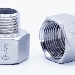 Threaded reducer M/F / with hexagon / type 325, 1/2"x1/4"