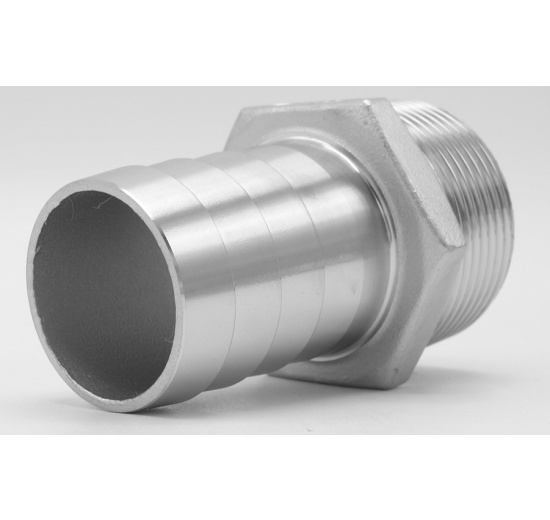 stainless steel  Hose nipple extension / hose end with hexagon / type 337 | 5/4"(OD 33 mm)