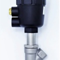 Pneumatically operated valve with a slant seat-45°,  G-thread  3/8"