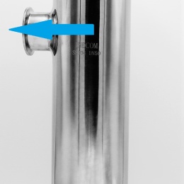 Indcom tubular corner filter - demonstration of the direction of liquid flow during filtration
