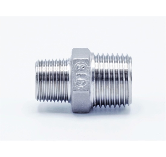 stainless steel Threaded Reducer Hex M/M / Nipple Reduced / Type 341 1/2"x3/8"