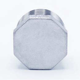 Stainless steel threaded end cap with hexagon type 330 1"