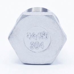 Stainless steel threaded end cap with hexagon type 330 | 3/4"
