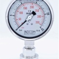 Stainless Steel Pressure Gauge, Dial 100 mm, With Separating Diaphragm CLAMP DIN32676 (50.5 mm) 0-25 bar