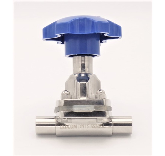 Diaphragm valve, welded S-S, Silikone DN15