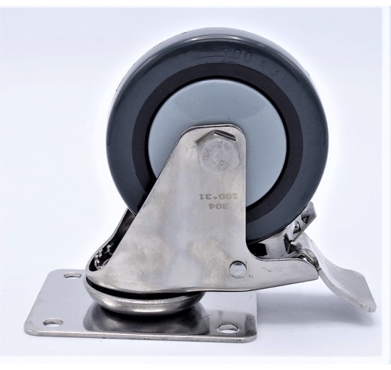 transport caster stainless steel with brake
