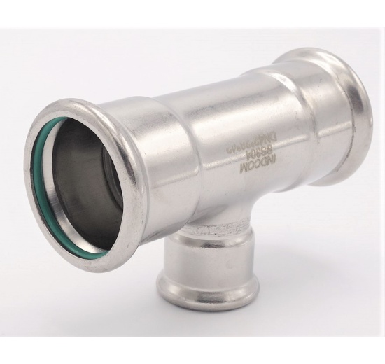 stainless steel T Piece, Press Fittings, reduced F/F/F 42_28_42