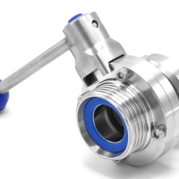 Stainless steel butterfly valves with sanitary union DIN 11851| DN15-DN65