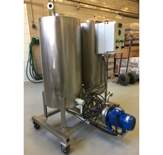 2 Vessels CIP Unit / sanitation device CIP unit (vertical design) for cleaning and disinfection of technologies and tanks in the food and beverage industry