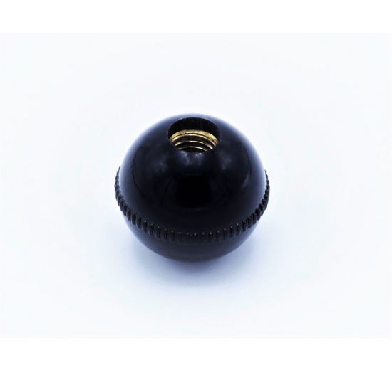 černá plastová kulička na ovládací páčku k nerezové přímé motýlové klapce