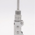 All-stainless steel bimetal thermometer with immersion shaft, threaded - angle connection