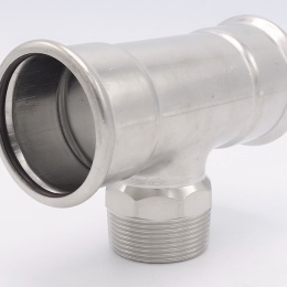 T-kus, lisovací F/M(závit vnější)/F 54_1 1/2"_54, nerez