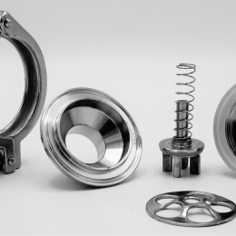 check valve, welded DN32, stainless steel