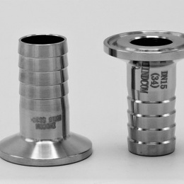 Clamp Hose Adapter DN15, CLAMP collar 34 mm (K34), stainless steel