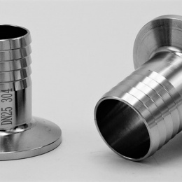 Clamp Hose Adapter DN25, stainless steel