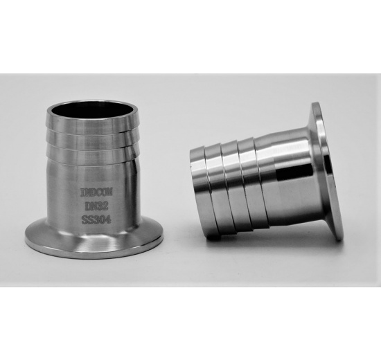 Clamp Hose Adapter DN32, stainless steel