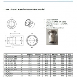 CLAMP Threaded Adapter, Inner Thread (mufna)