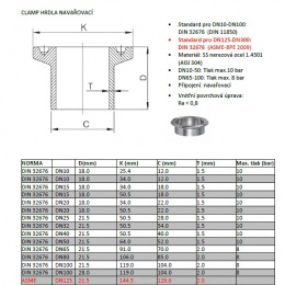 Clamp Welded Ferrule  | DN25 (K50.5)