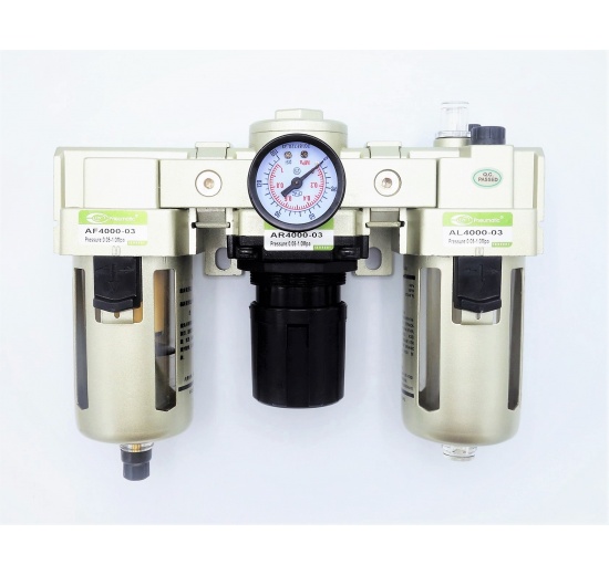 Combined units for compressed air treatment (filter + regulator + lubricator) | G 3/8"