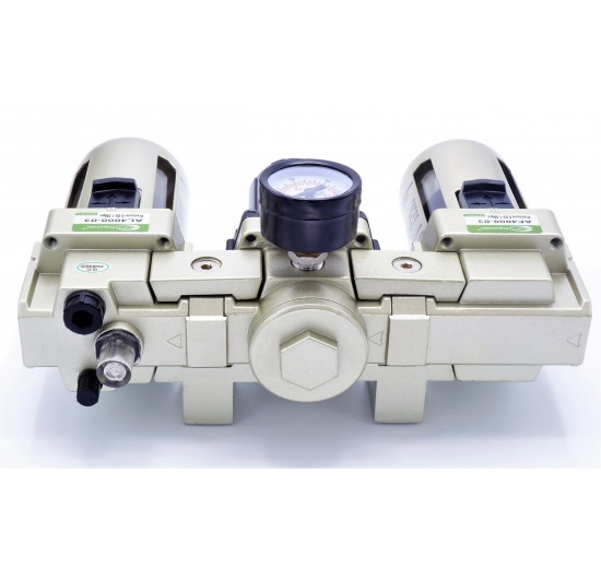 Combined units for compressed air treatment (filter + regulator + lubricator) G 3/8"