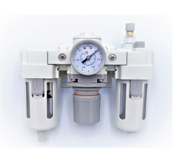 Combined units for compressed air treatment (filter + regulator + lubricator) | G 3/8"
