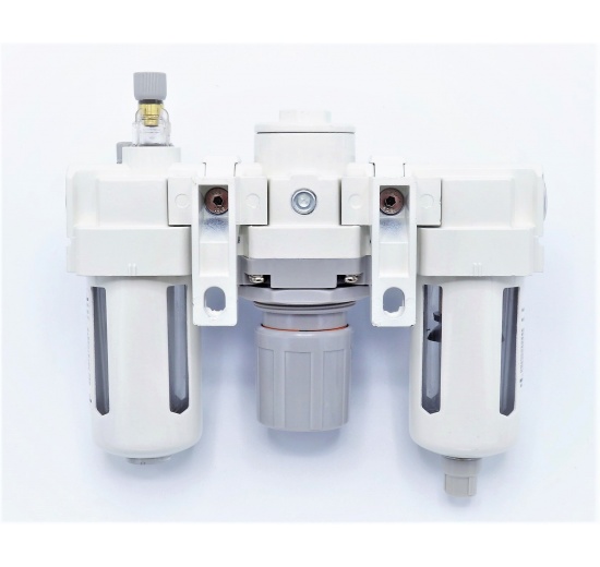 Combined units for compressed air treatment (filter + regulator + lubricator) | G 3/8"