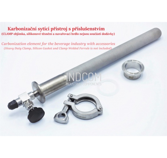 Complete carbonating titanium candle with accessories