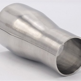 Concentric reducer, welded S-S, long DN 65/50, stainless steel