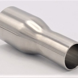 Concentric reducer, welding, long DN 40/25 stainless steel fittings