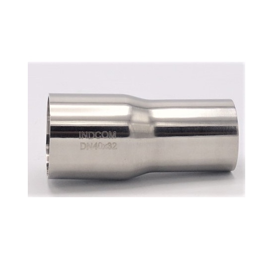 Concentric reducer, welding, long DN 40/32, stainless steel fittings