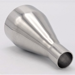 Concentric reducer, welding, long DN 65/25, stainless steel components