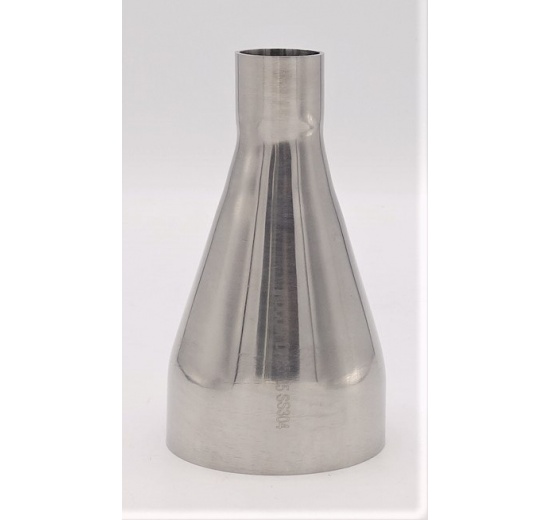 Concentric reducer, welding, long DN 65/25, stainless steel