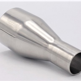 Concentric reduction, welded, long DN 50/25, stainless steel