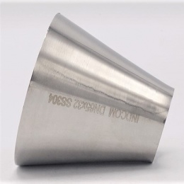 Concentric reduction, welded, short DN65/32 stainless steel