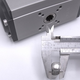 Coupler For Pneumatic Actuator for Stainless ball valve, 2- pieced with mounting plate for actuator 8x8 mm