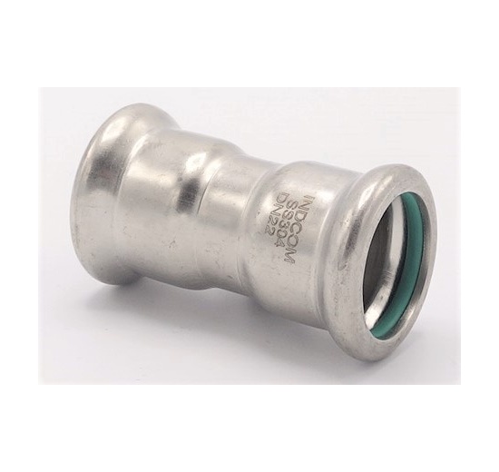 Coupling Press Fittings, Stainless Steel, F/F F 22 mm