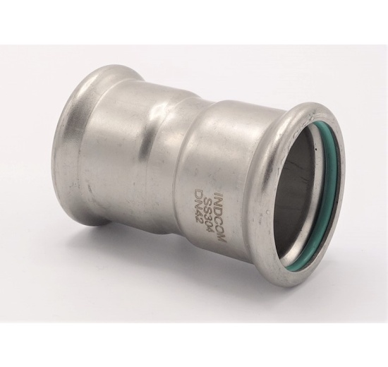 Coupling Press Fittings, Stainless Steel, F/F F|42 mm