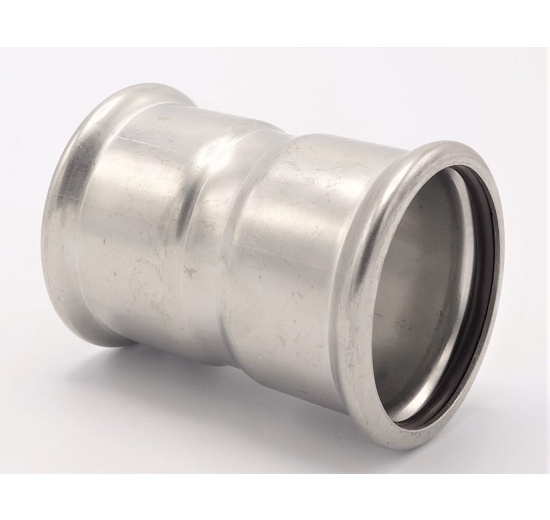 Coupling Press Fittings, Stainless Steel, F/F F|54 mm