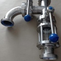 Customized straight sight glass with butterfly valves and T-piece and elbow