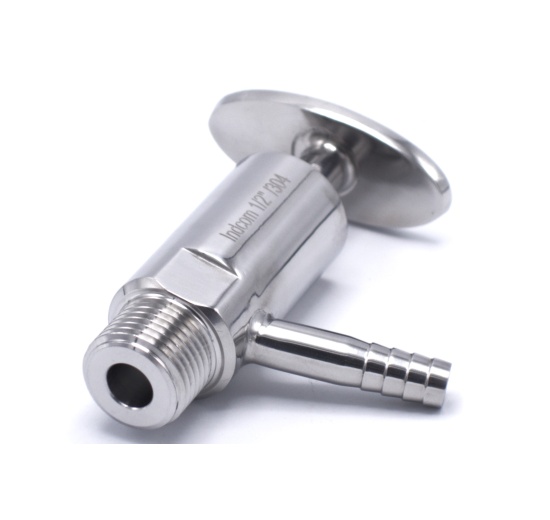 Stainless steel sampling valve, threaded