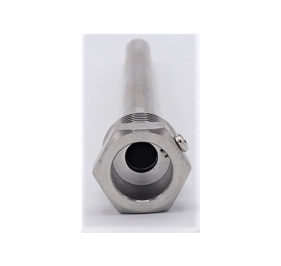 Stainless steel thermometer well | 200 mm (1/2")