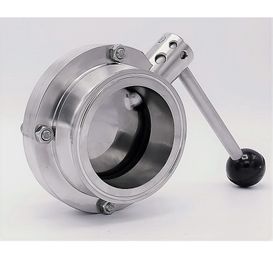 Stainless steel butterfly valves, CLAMP type C-C DN80_180 (collar 106mm)