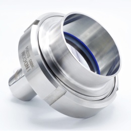 Union sight glass with LED lighting, welding, DN80, cable