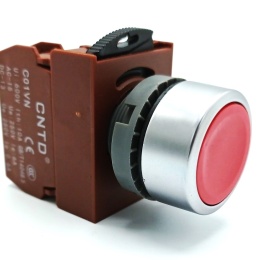 Button non-translucent - red, 1x NC contact