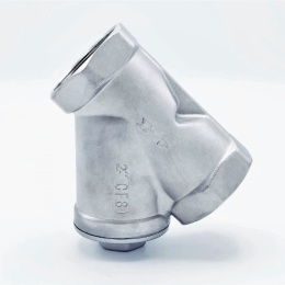 Stainless steel Y filter slant with stainless sifter, threaded 2”
