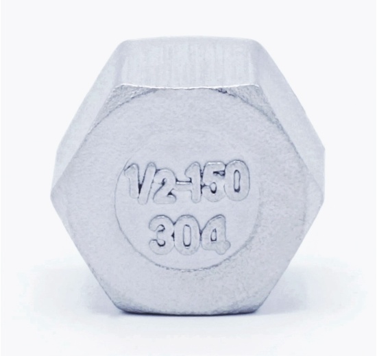 Stainless steel end cap, threaded, type 326 1/2"